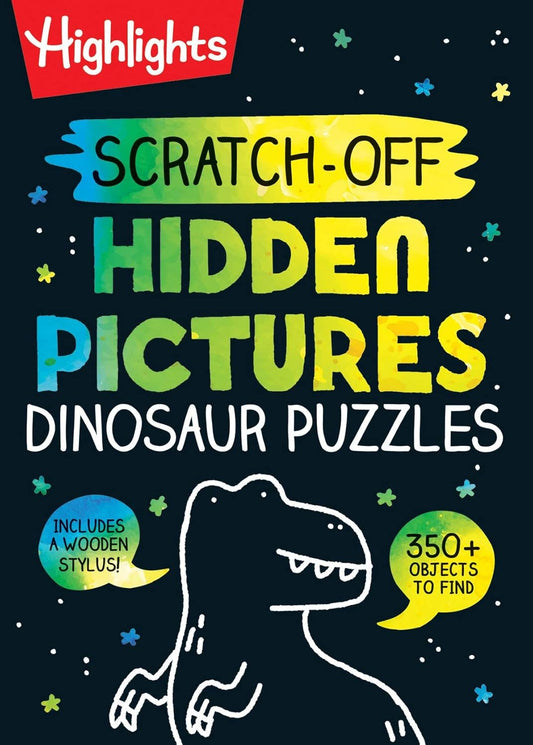 Scratch-Off Hidden Pictures Dinosaur Puzzles — Prehistoric Fun for Kids