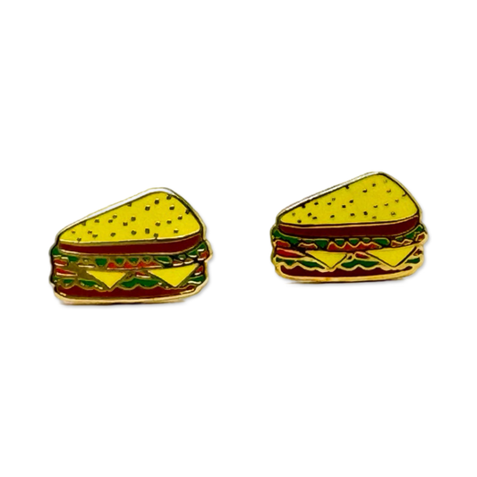 Deli Sandwich Enamel Earrings — Jenny Lemons