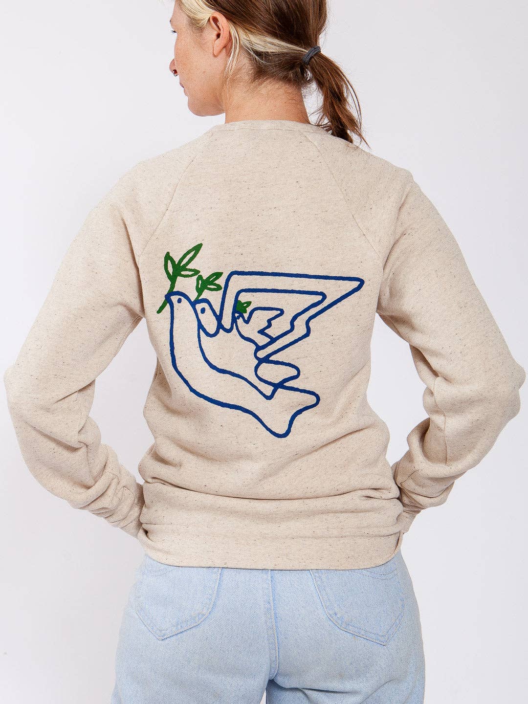 Doves Crewneck — Tri-Cream