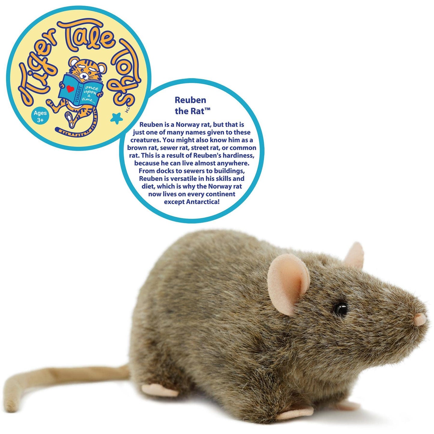Reuben the Rat — 7" Stuffed Animal Plush
