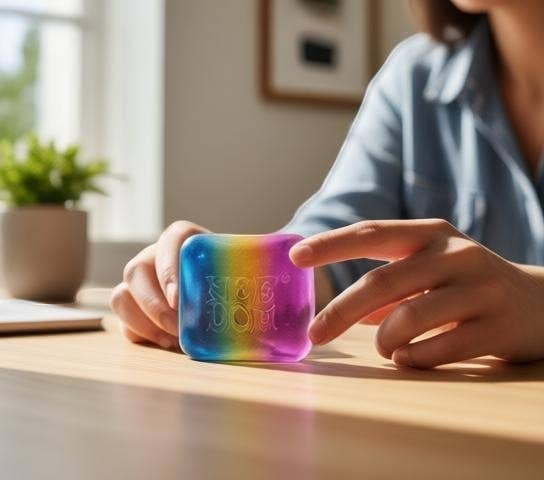 Nee Doh Nice Cube Sensory Stress Relief Toy RAINBOW