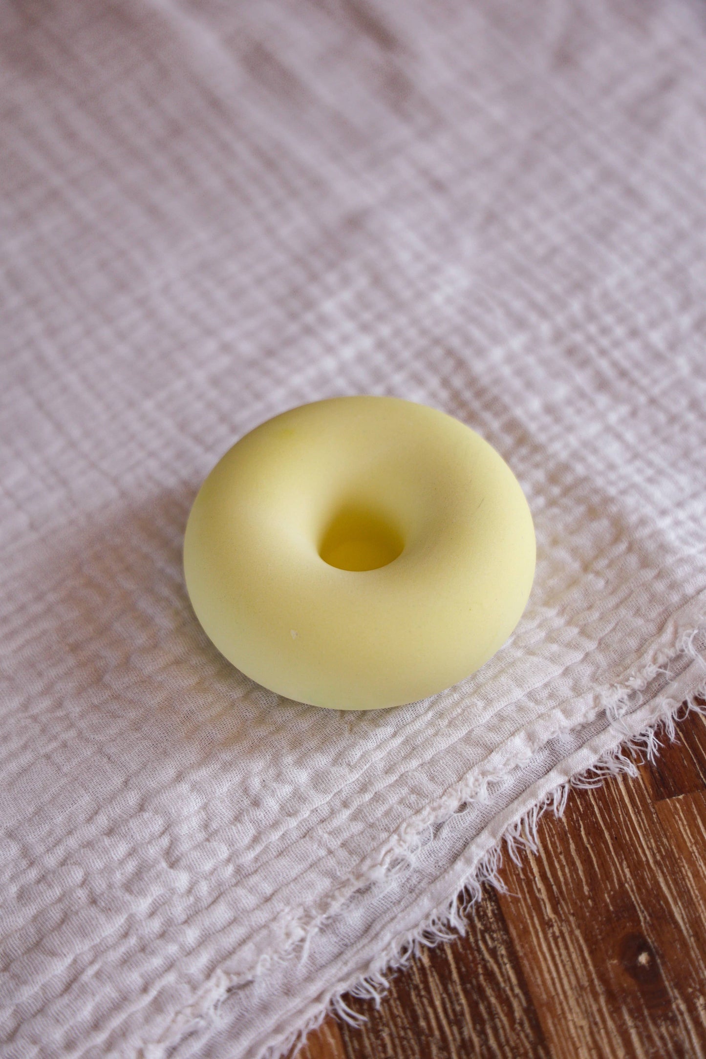 Donut candle holder - handmade