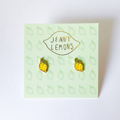 Lemon Enamel Earrings — Jenny Lemons