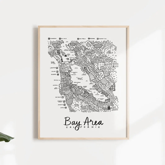 Bay Area (San Francisco) Map Print