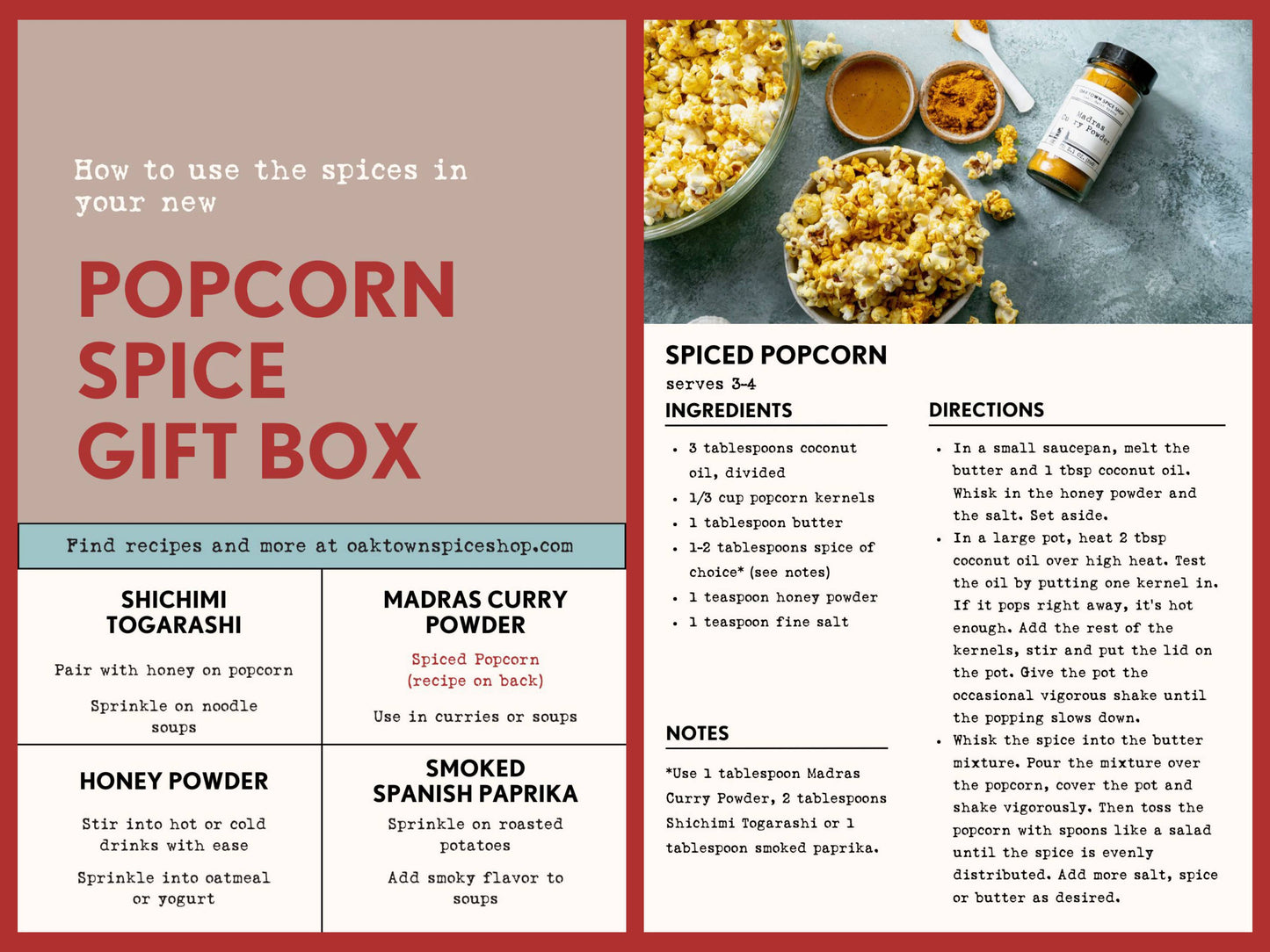 Popcorn Spice Gift Set