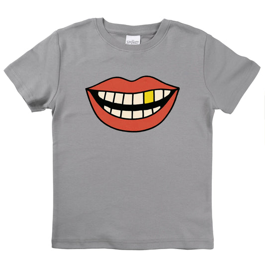 Gold Tooth Grin Organic Kids Tee — Bold, Mischievous & 100% Fun ✨🦷