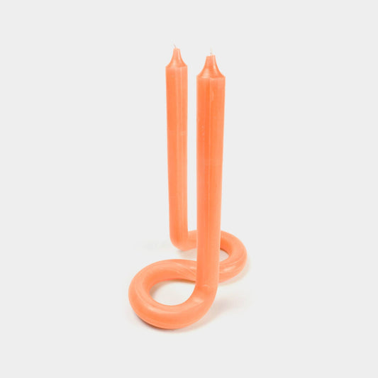 54 Celsius - Twist Candle Sticks by Lex Pott, 9.5" Tall, Orange - Dear John