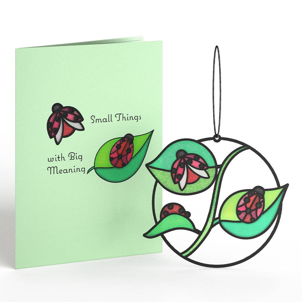 Lovepop Cards - Small Things with Big Meaning Ladybug Suncatcher Card 5x7"