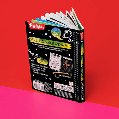 Scratch-Off Hidden Pictures Dinosaur Puzzles — Prehistoric Fun for Kids