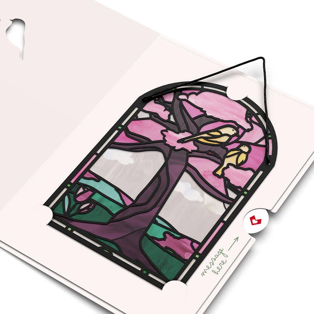 Lovepop Cards - You Brighten My World Birds Suncatcher Card 5x7" (-40%)