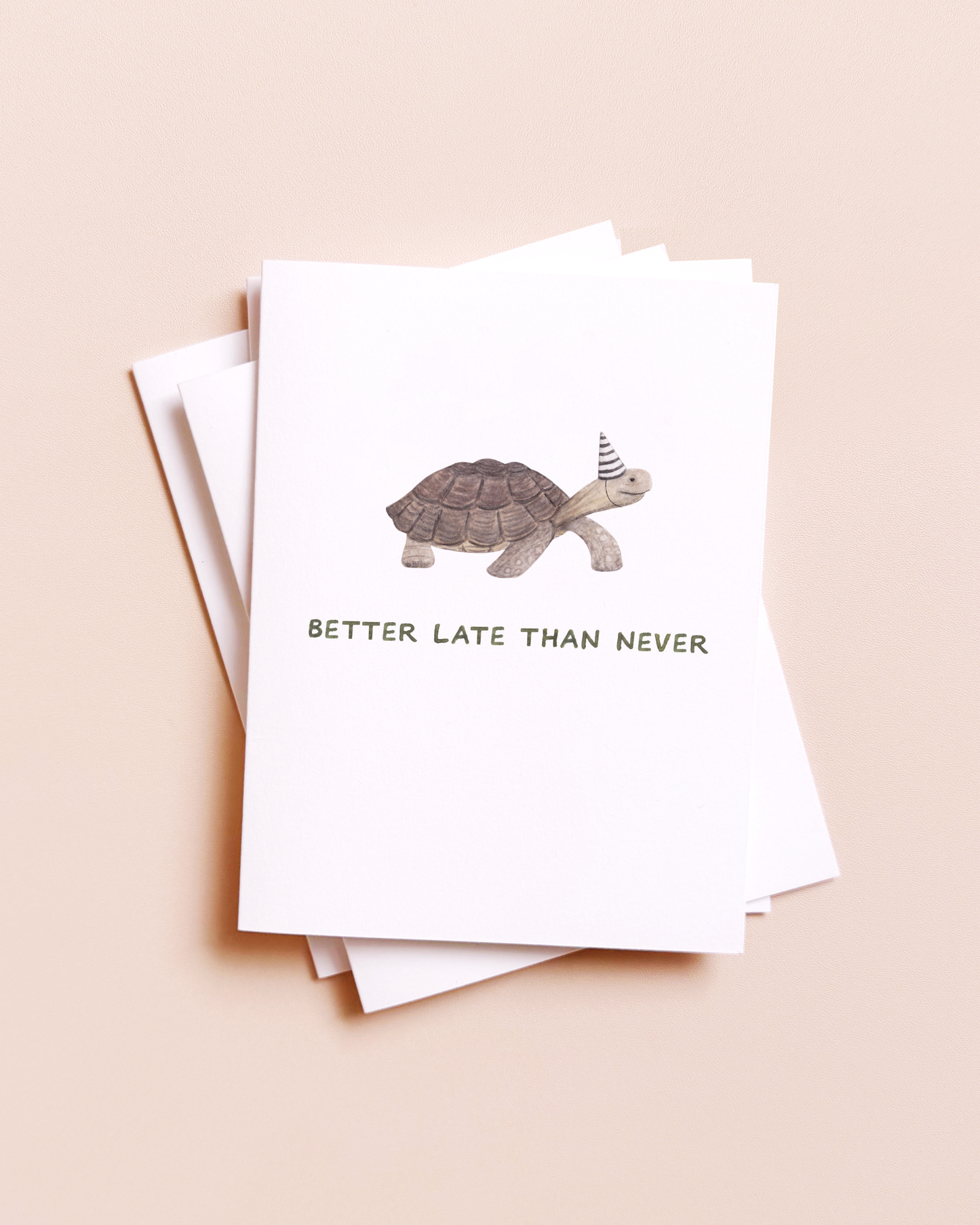 Better Late Than Never — Funny Tortoise Belated Birthday Card