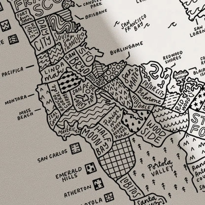 Bay Area (San Francisco) Map Print