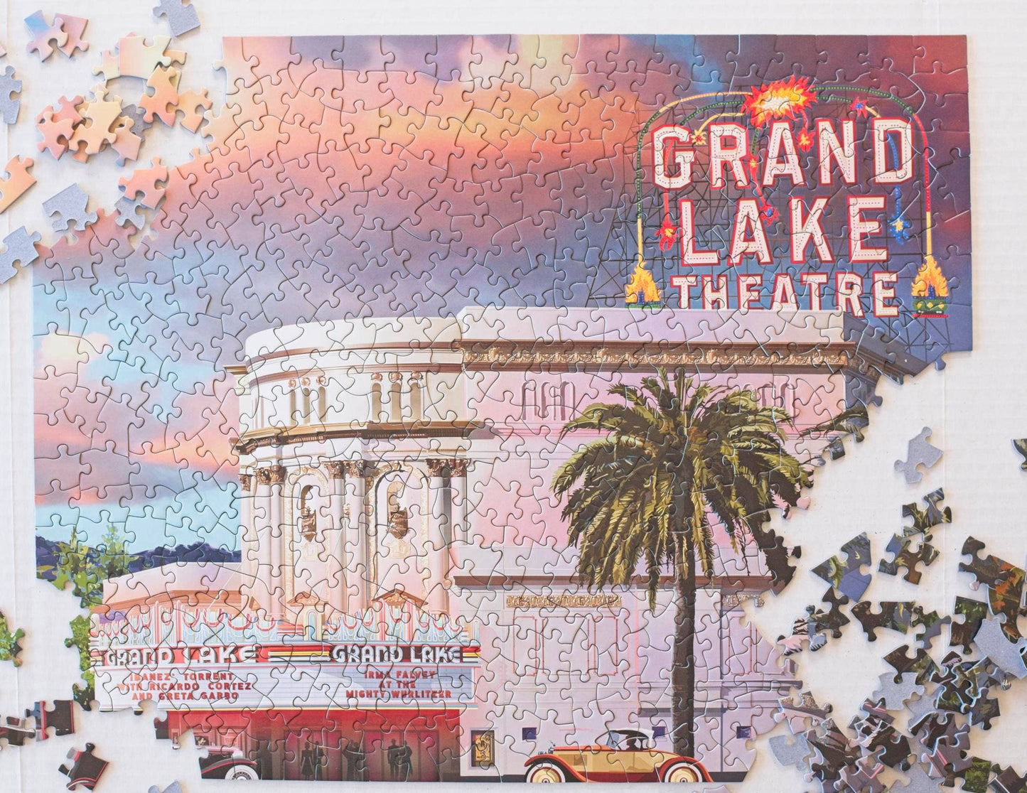Grand Lake Theatre 500-piece Puzzle art by Larry Hausen
