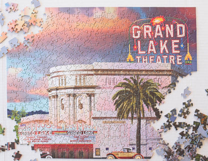 Grand Lake Theatre 500-piece Puzzle art by Larry Hausen