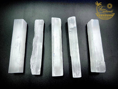 Selenite Crystal Wand — 4" Polished (Ethically Sourced, Morocco)