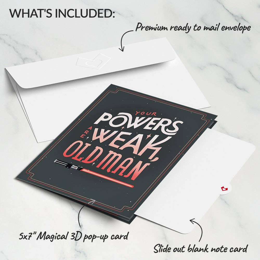 Lovepop Cards - Star Wars™ Darth Vader™ Your Powers Are Weak Pop-Up Card