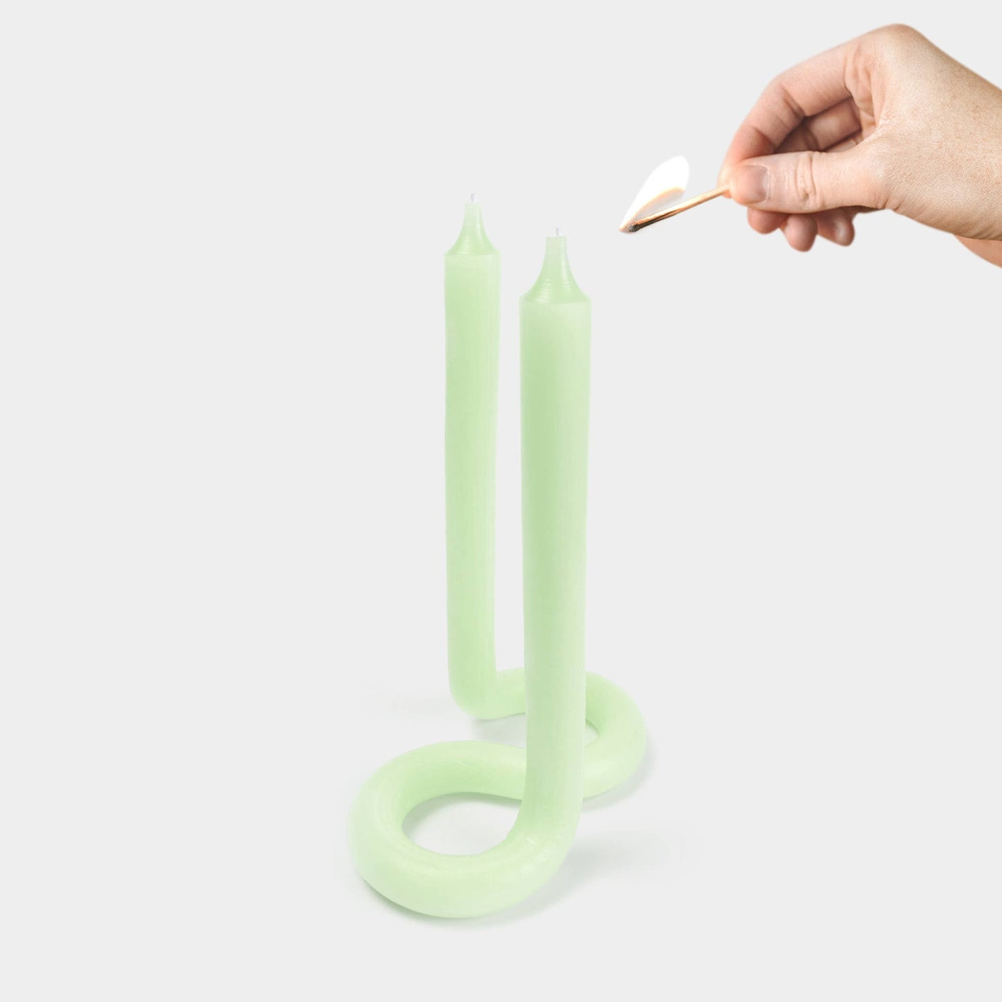 54 Celsius - Twist Candle Sticks by Lex Pott, 9.5" Tall, Green