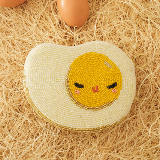 Sunny Beaded Card Purse — Handmade & Full of Personality 🌞🍳