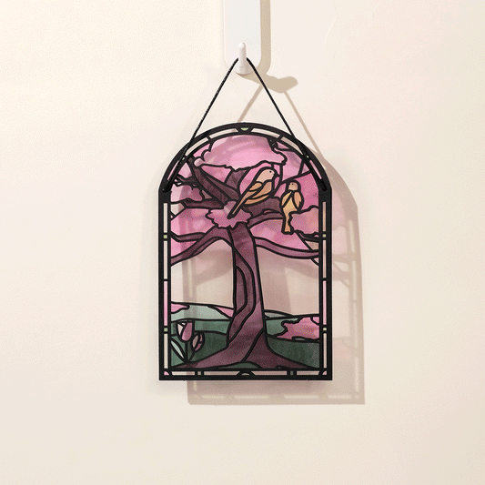 Lovepop Cards - You Brighten My World Birds Suncatcher Card 5x7"