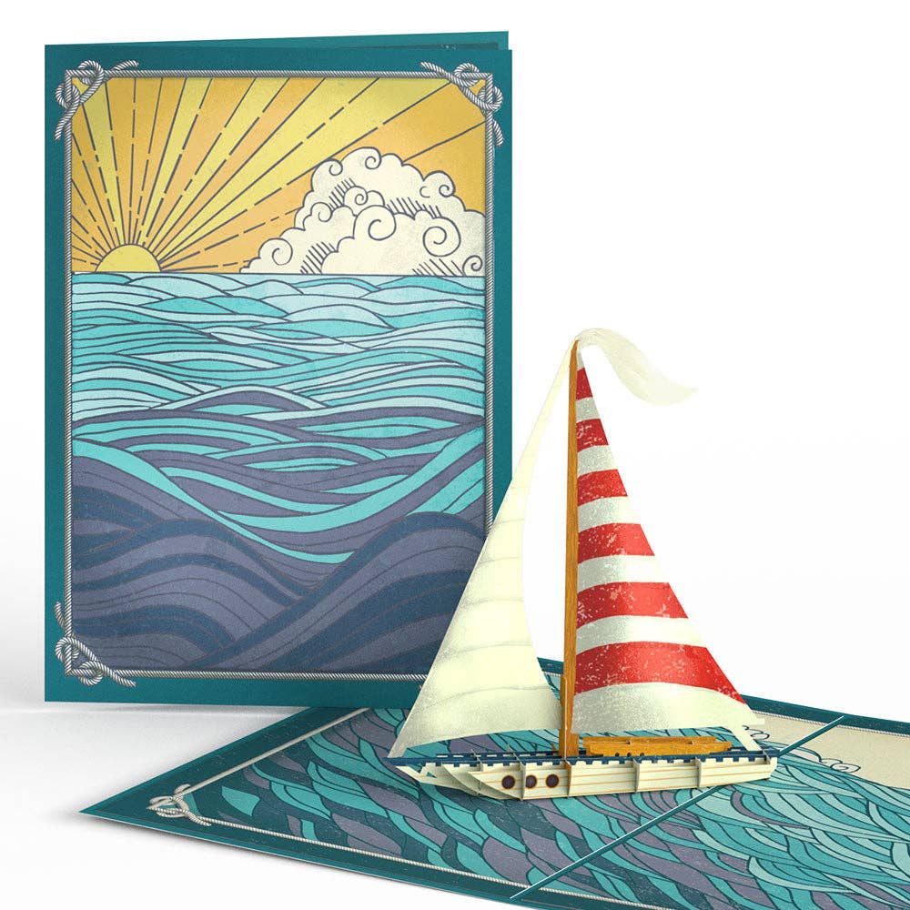 Lovepop Cards - Sailboat on the Horizon Pop-Up Card 5x7"