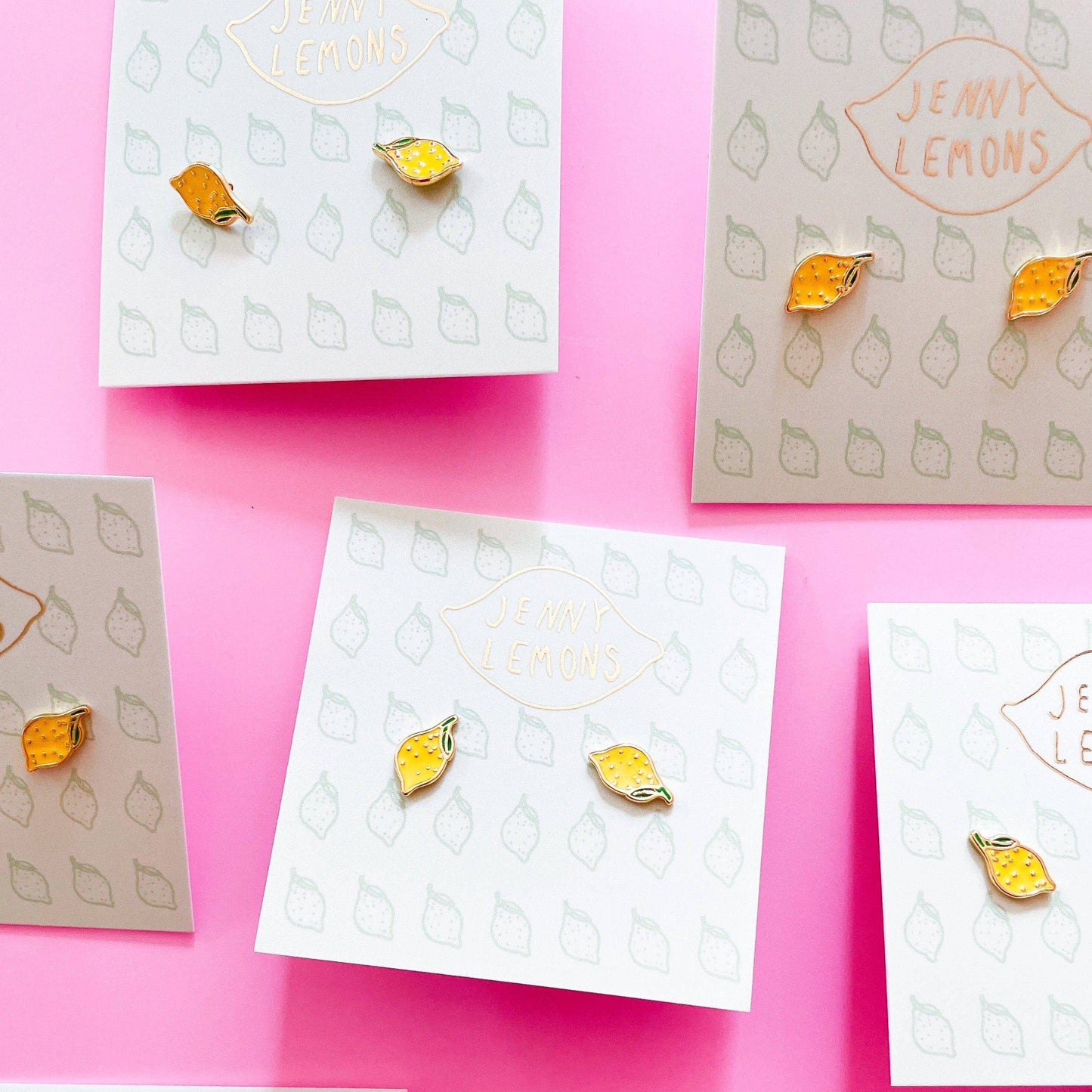 Lemon Enamel Earrings — Jenny Lemons
