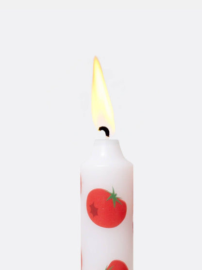 Tomato Set of 2 Taper Candles