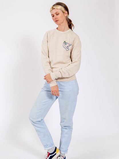 Doves Crewneck — Tri-Cream