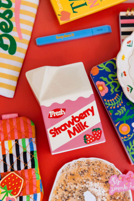 Strawberry Milk Ceramic Vase