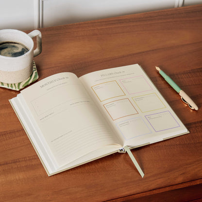 Guided Wellness Journal — A5 Hardcover (Quilted Daydream)