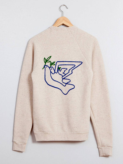 Doves Crewneck — Tri-Cream