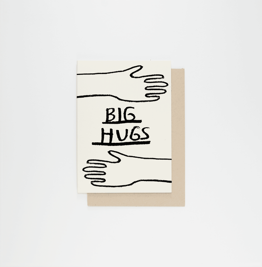 Big Hugs Card — Letterpress Greeting Card