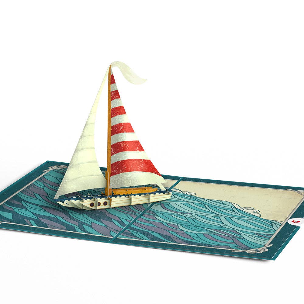 Lovepop Cards - Sailboat on the Horizon Pop-Up Card 5x7"