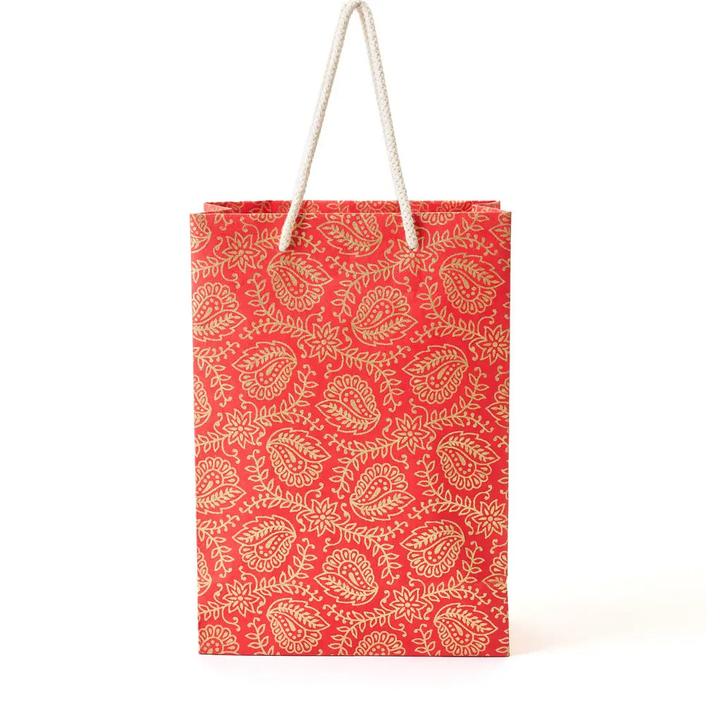 Recycled Paper Medium Holiday Gift Bag 7x3.5x10 - Assorted