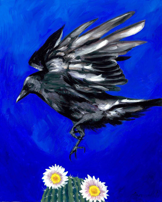 "Crow on Cactus" Print by Chris Granillo