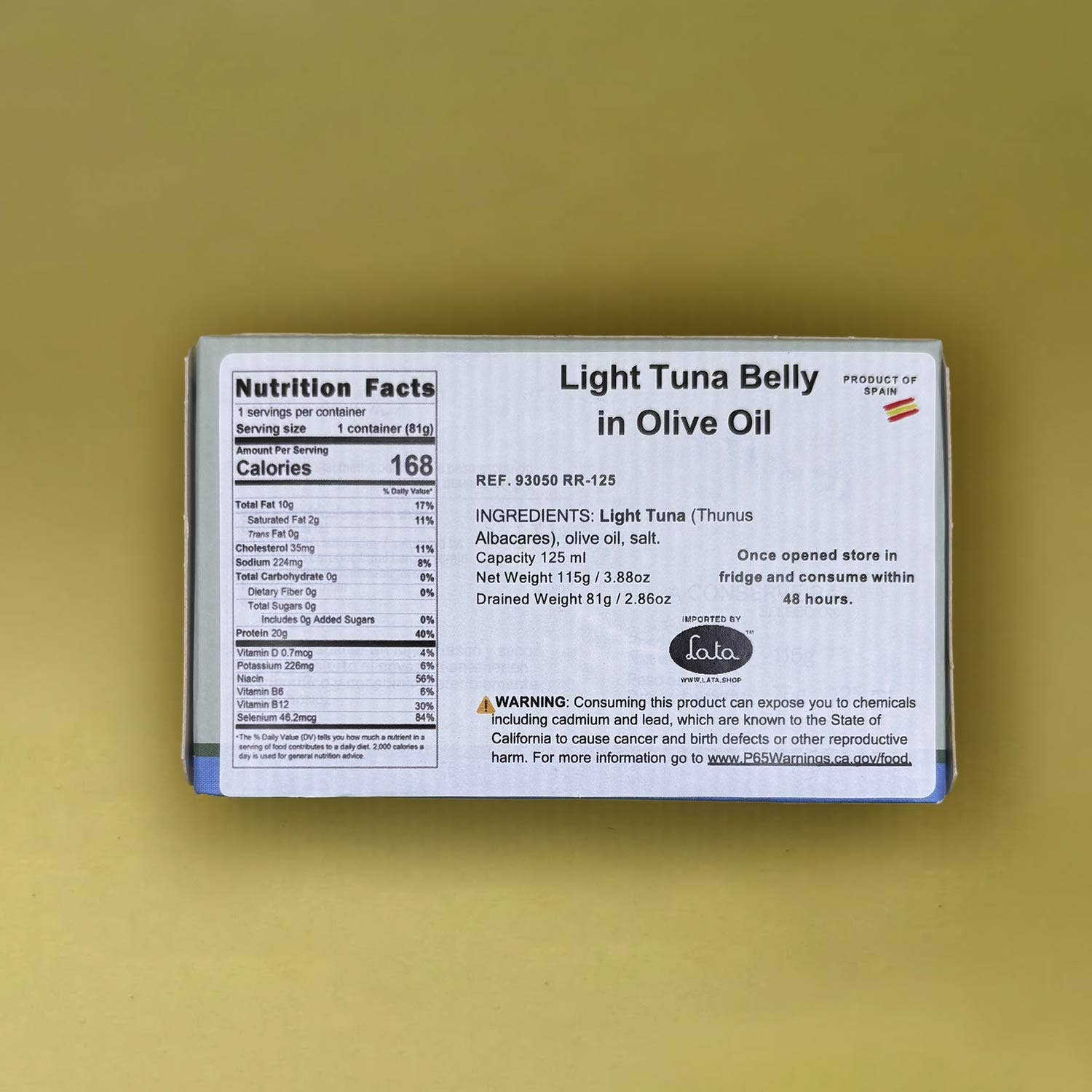 A Conserveira Selección Yellowfin Tuna Belly - Dear John