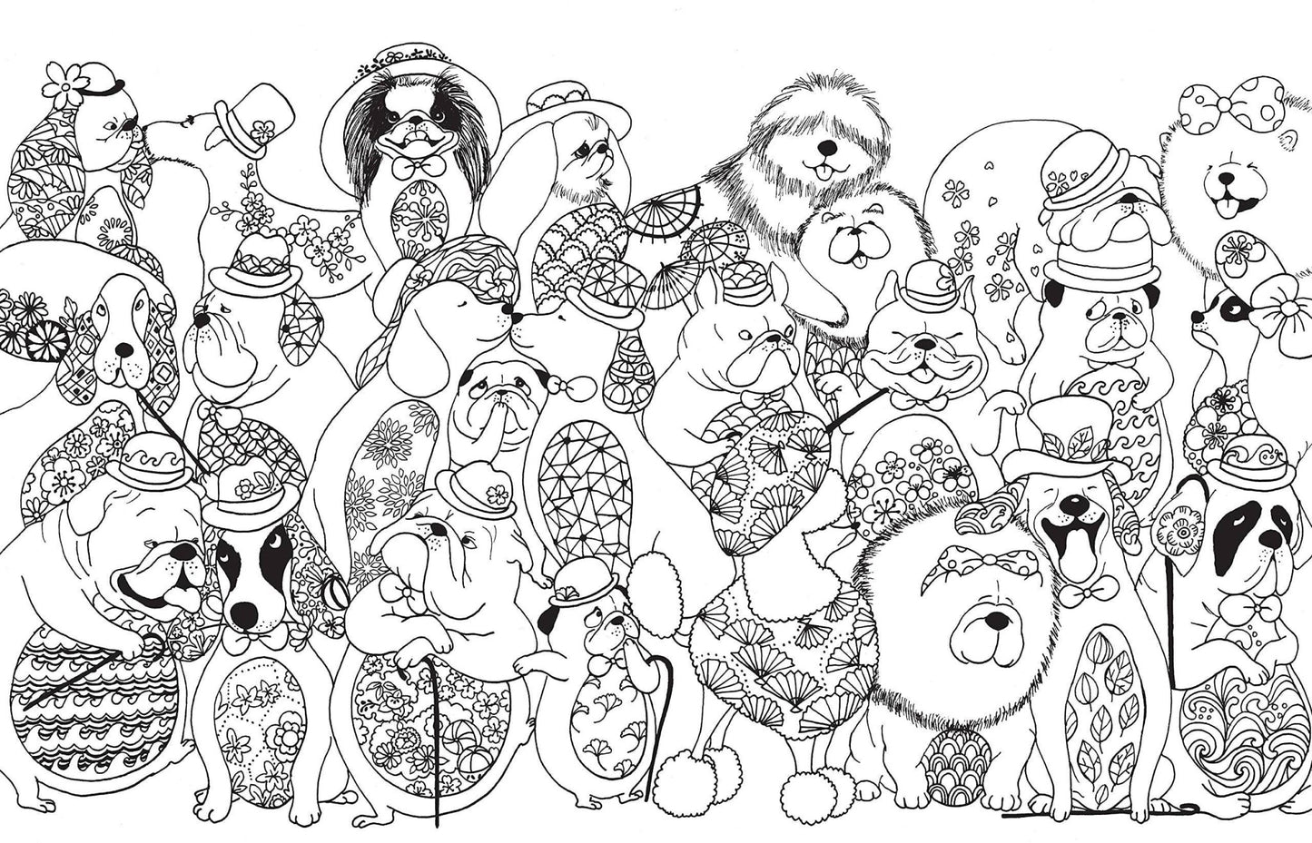 A Million Dogs Coloring Book - Dear John
