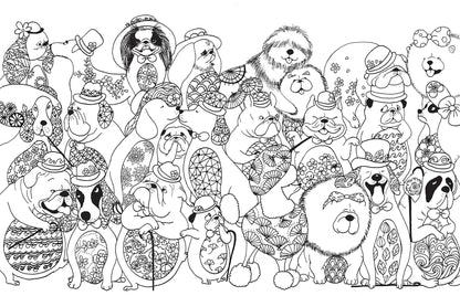 A Million Dogs Coloring Book - Dear John