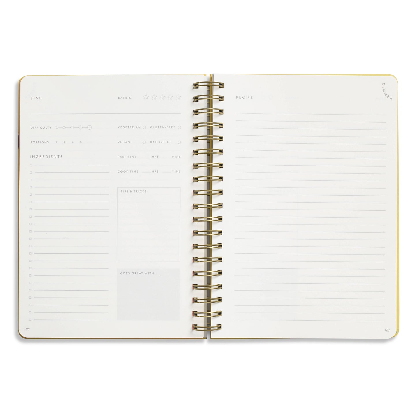 Guided Recipe Journal — B5 Spiral Hardcover (Hanging Fruits)
