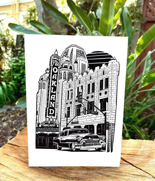 The Fox Theater Oakland - 5"x7" Greeting Card