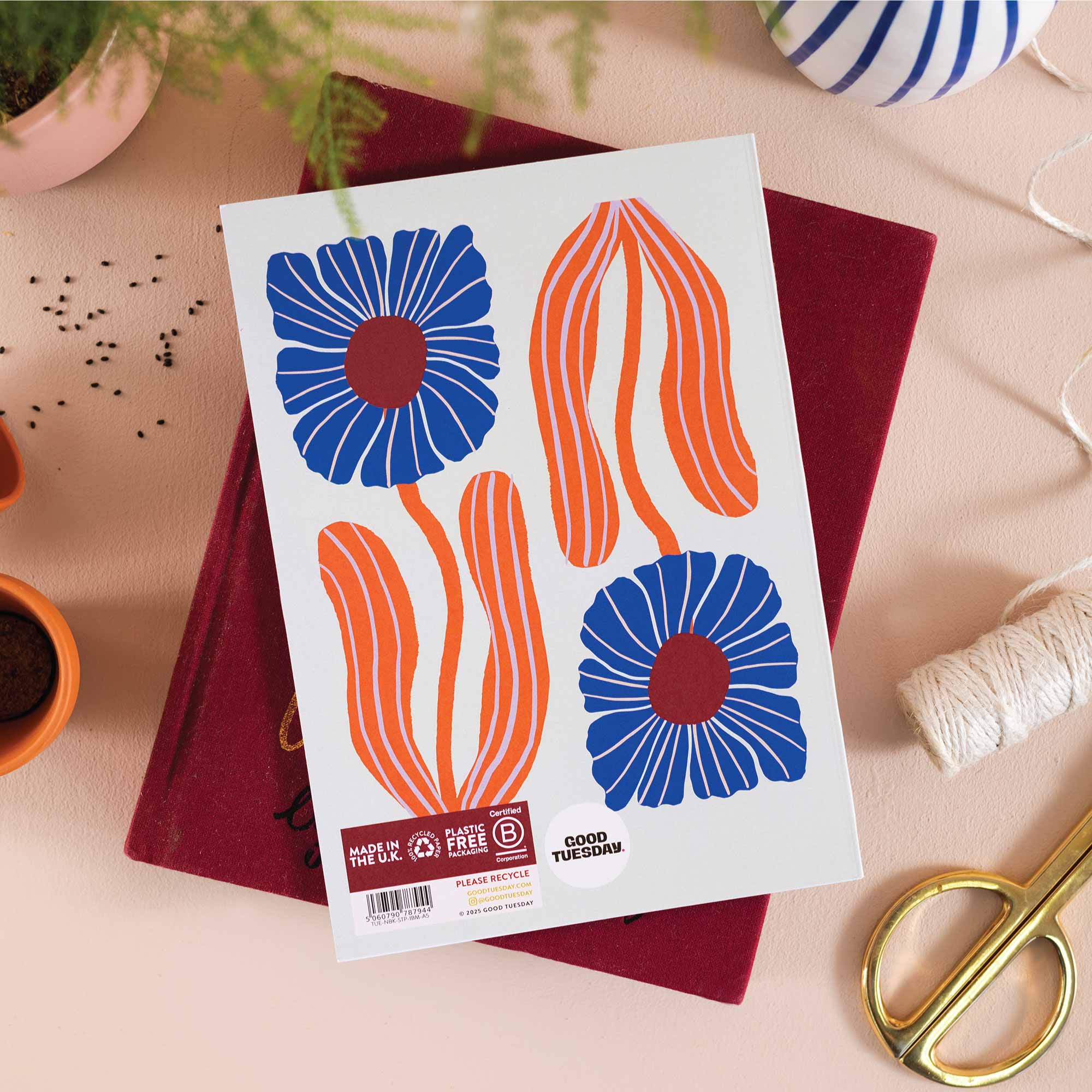 A5 In Bloom Notebook — Bold Floral Design - Dear John