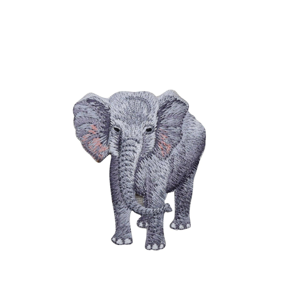 African Gray Elephant - Full Body - Embroidered Iron on Patch - Dear John