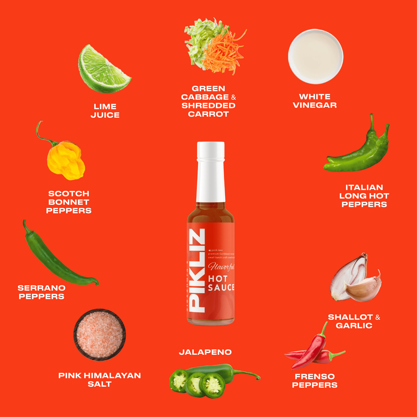 Alexandra’s Pikliz Hot Sauce | Bold & Savory Caribbean Heat | Craft Superfood, 5oz - Dear John