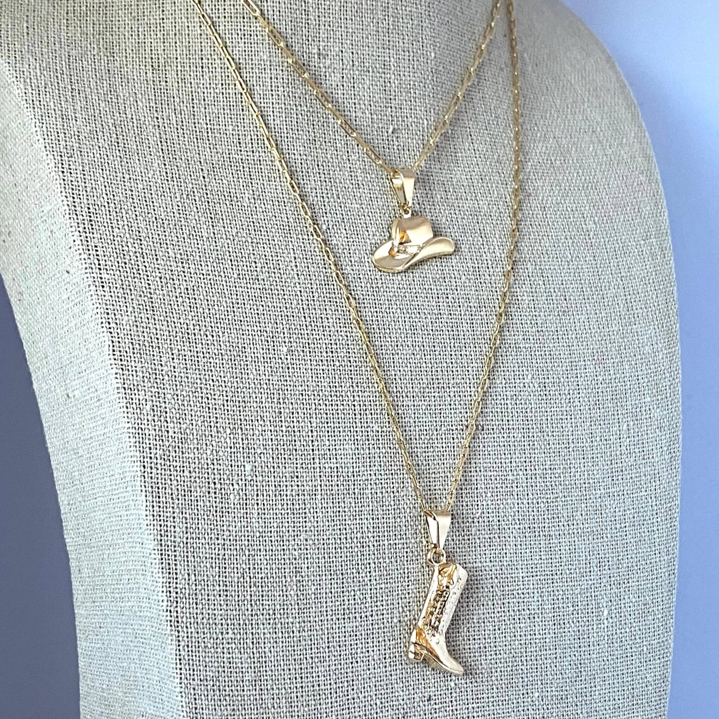 Amady Jewelry - Cowboy Boot Cowgirl  charm pendant necklace 18k gold filled  - Dear John