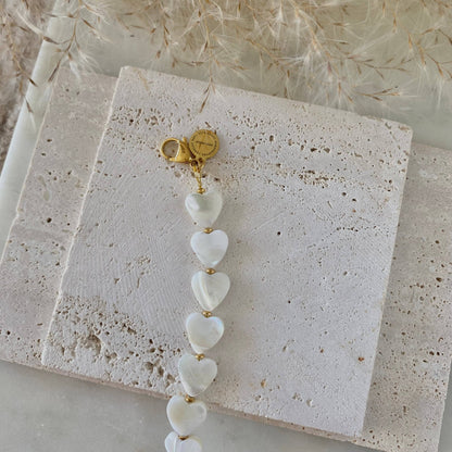 Amady Jewelry - Heart Shaped Pearl Shell Bracelet 18k gold plated - Dear John