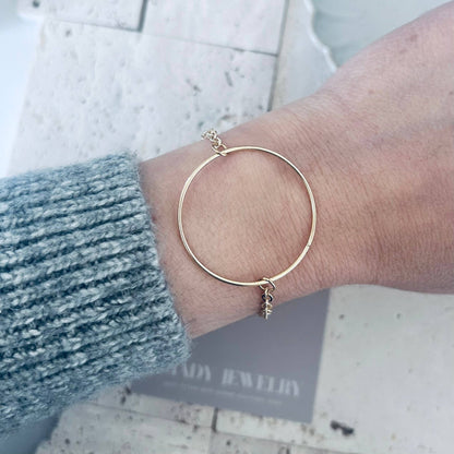 Amady Jewelry - Infinity round charm bracelet circle gold plated - Dear John
