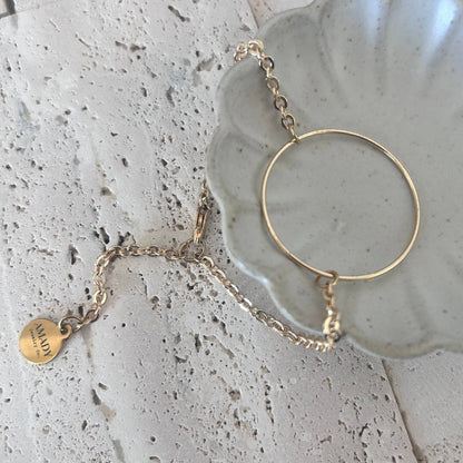 Amady Jewelry - Infinity round charm bracelet circle gold plated - Dear John