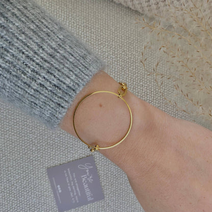 Amady Jewelry - Infinity round charm statement chain bracelet 18k Gold Plate - Dear John