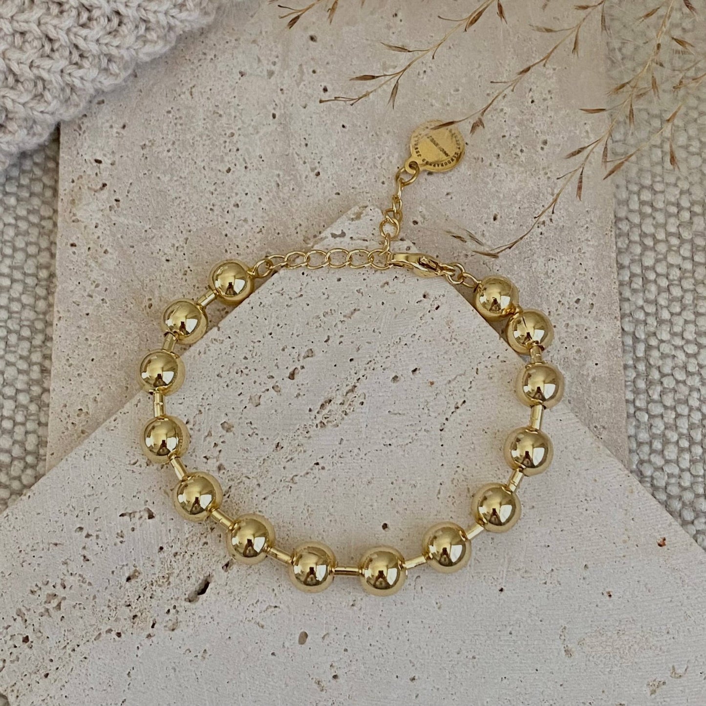 Amady Jewelry - Military Satellite Chain Beaded Bracelet 18k Gold Plated - Dear John