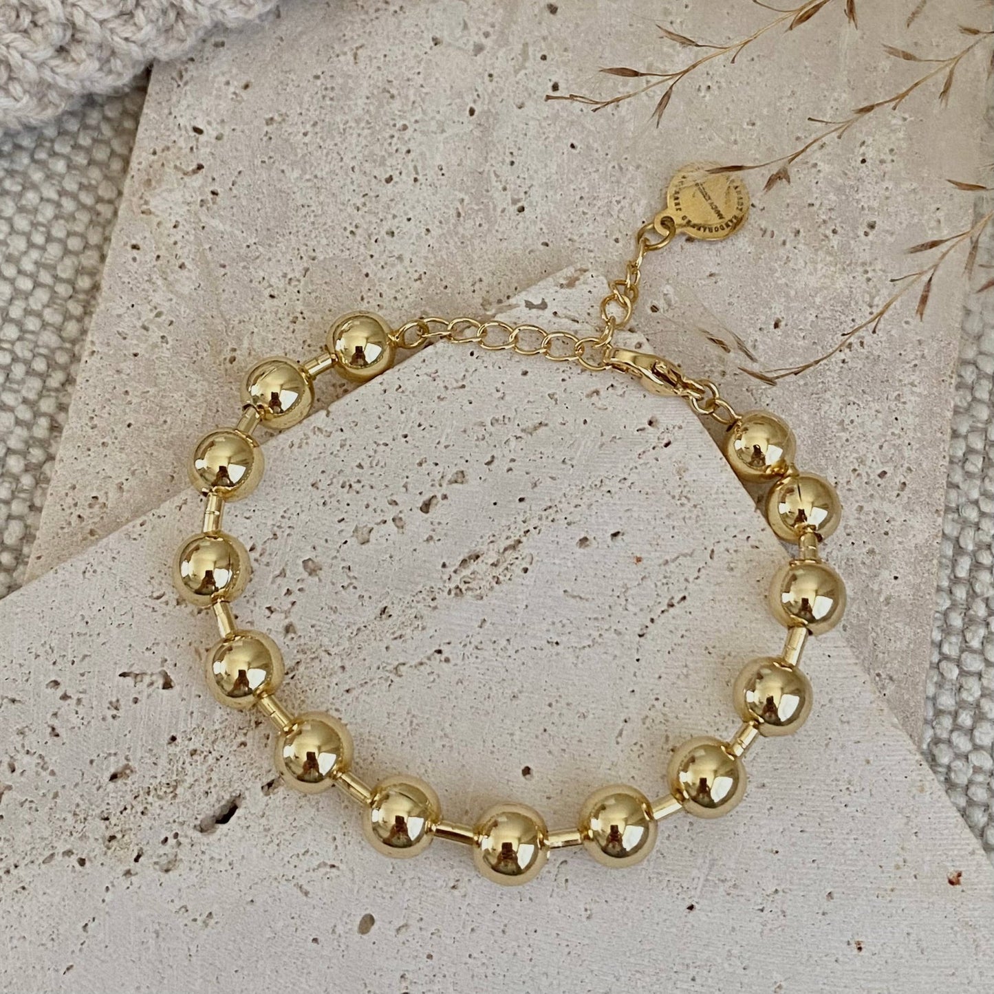 Amady Jewelry - Military Satellite Chain Beaded Bracelet 18k Gold Plated - Dear John