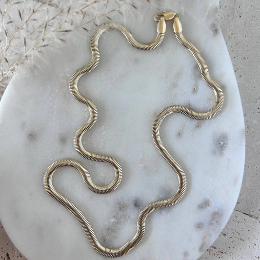 Amady Jewelry - Snake chain herringbone flat link necklace gold filled  - Dear John